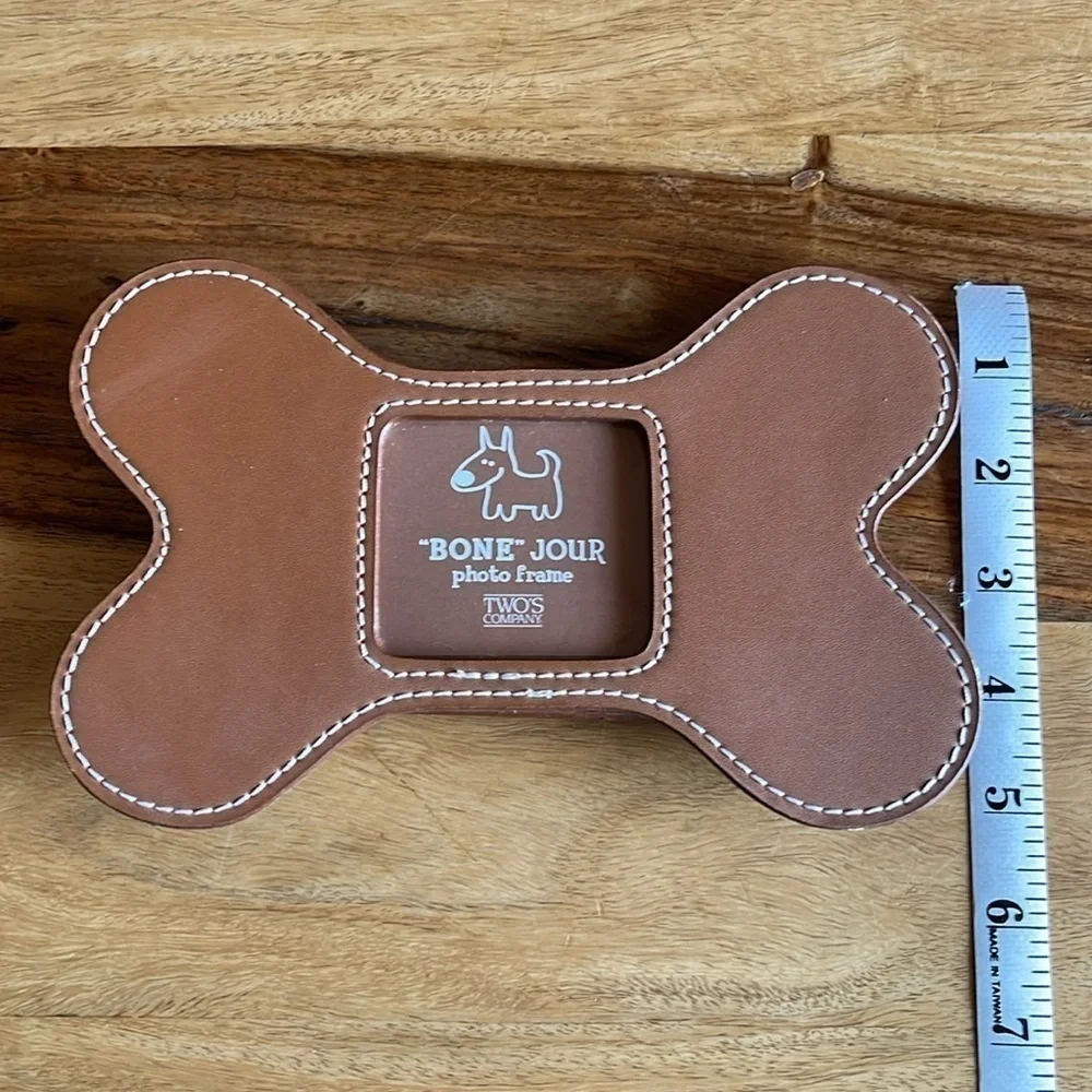 Two’s Company Brown Dog Bone Picture Frame